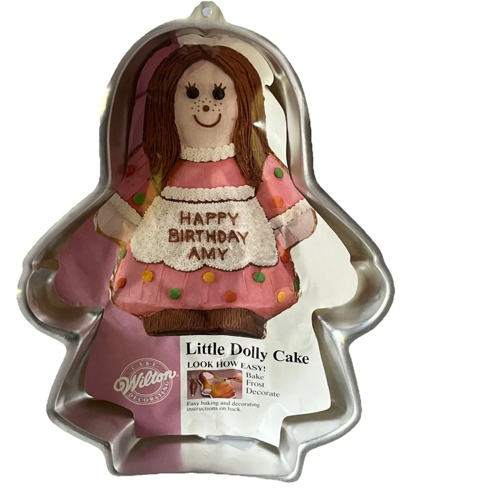 Wilton Cake Pan Little Dolly 2105 9404 NEW w/insert Instructions Retired Vintage